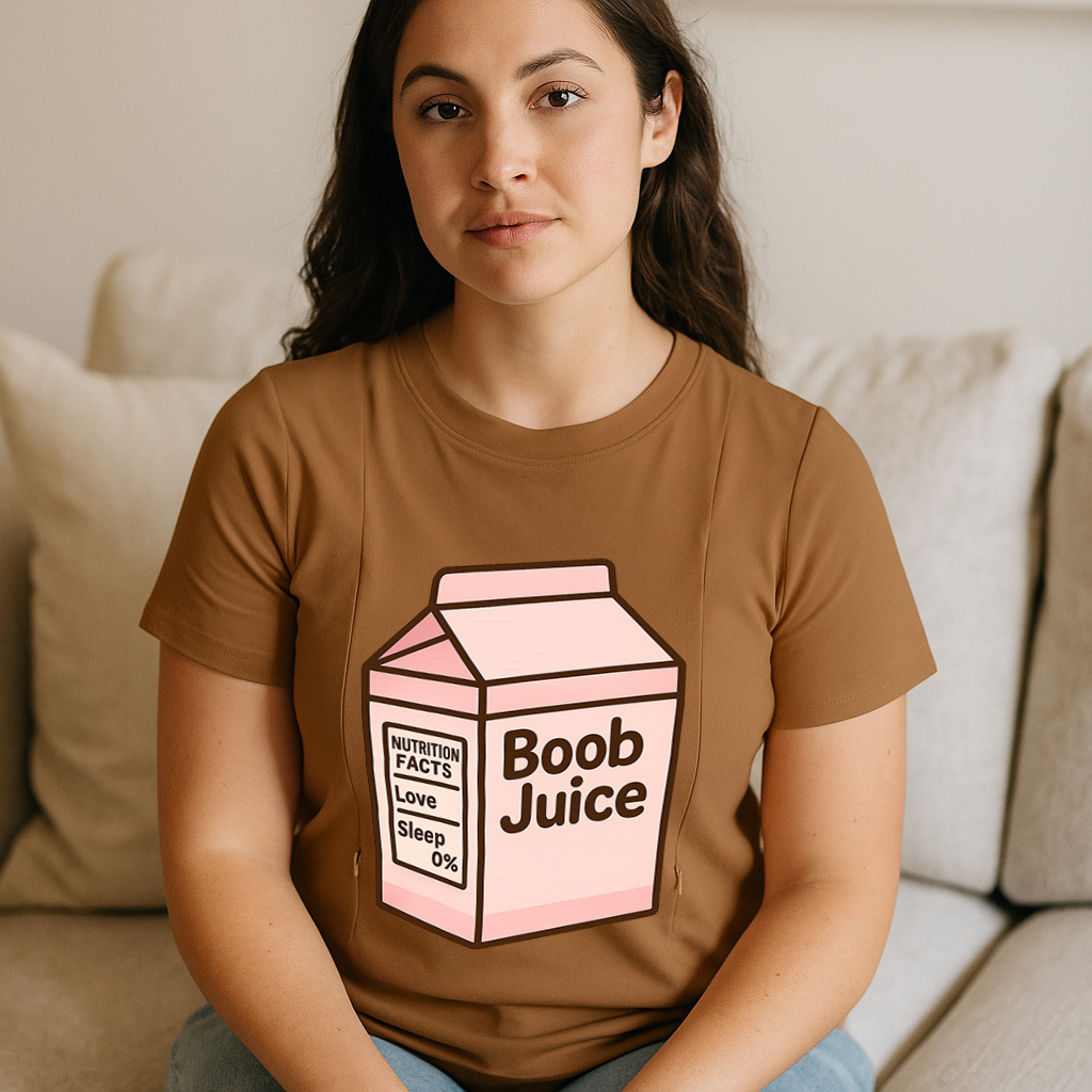 totkeeps Funny Nursing Shirt | Boob Juice Dispenser | E | brand