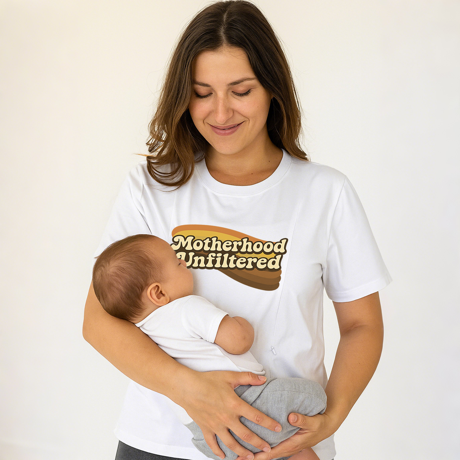 Breastfeeding T-Shirt with Zipper | Motherhood Unfilter | brand