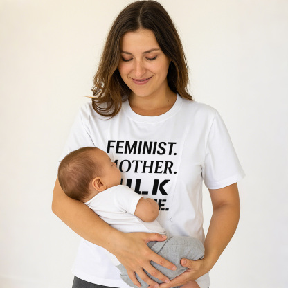 Empowering Nursing T-Shirt | Feminist Milk Machine Grap | brand