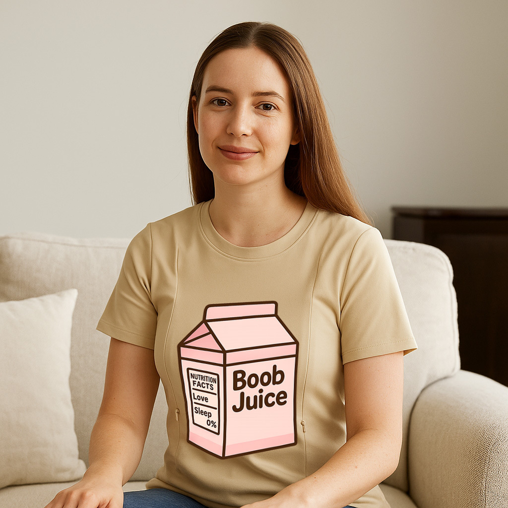 totkeeps Funny Nursing Shirt | Boob Juice Dispenser | E | brand