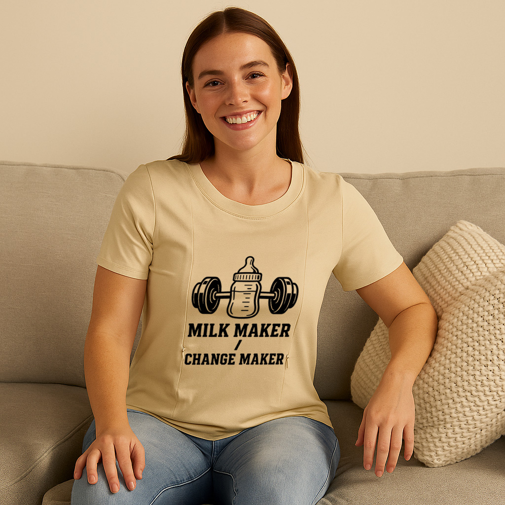 Inspirational Nursing T-Shirt | Milk Maker & Change Mak | brand