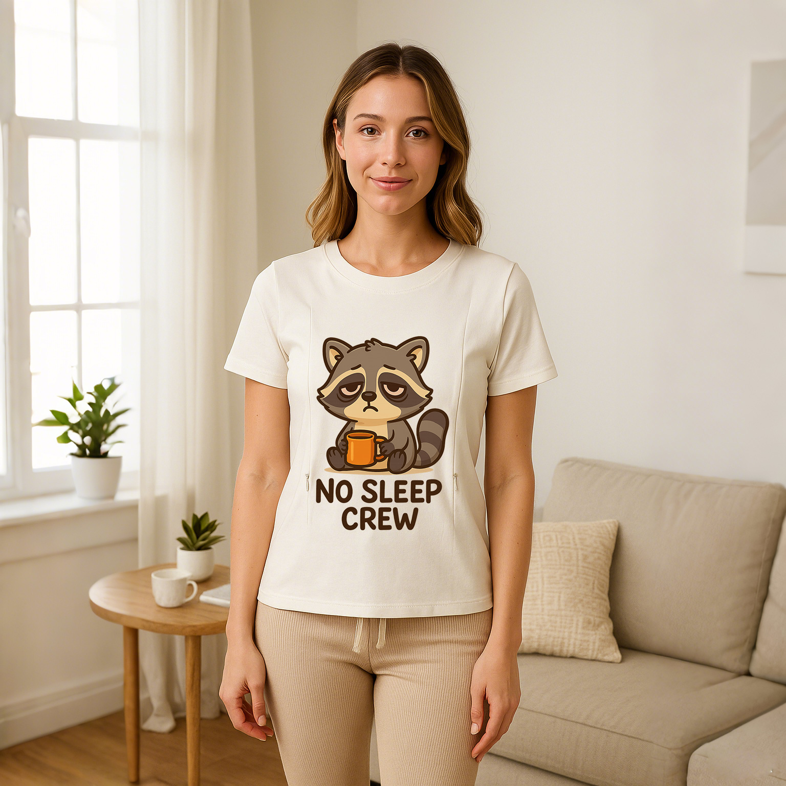 No Sleep Crew Breastfeeding Top | Discreet Side Zippers | brand