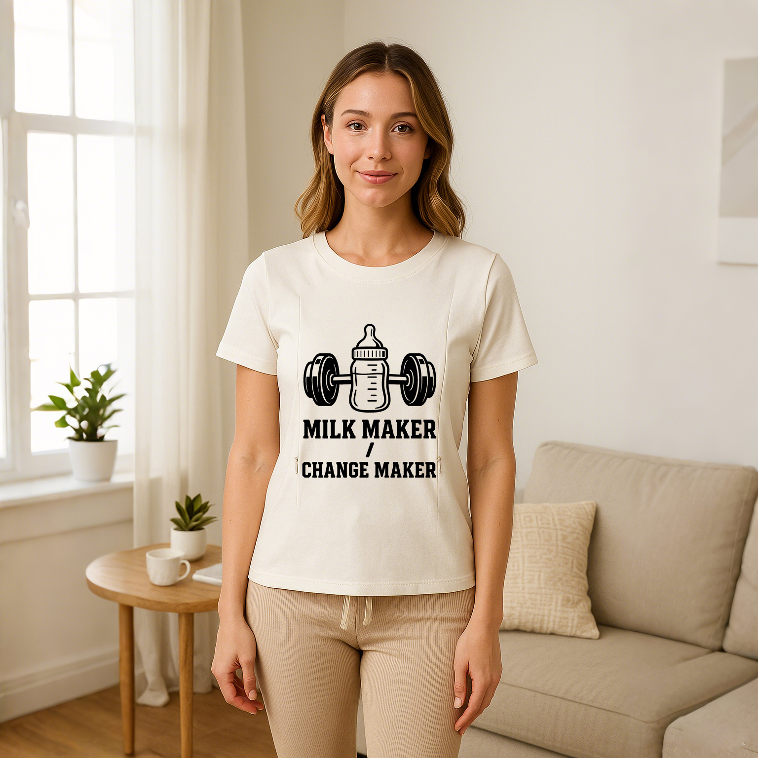 Inspirational Nursing T-Shirt | Milk Maker & Change Mak | brand