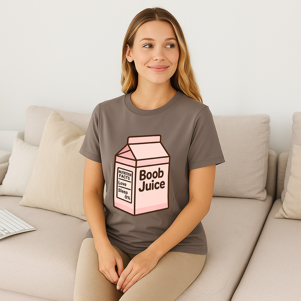 totkeeps Funny Nursing Shirt | Boob Juice Dispenser | E | brand