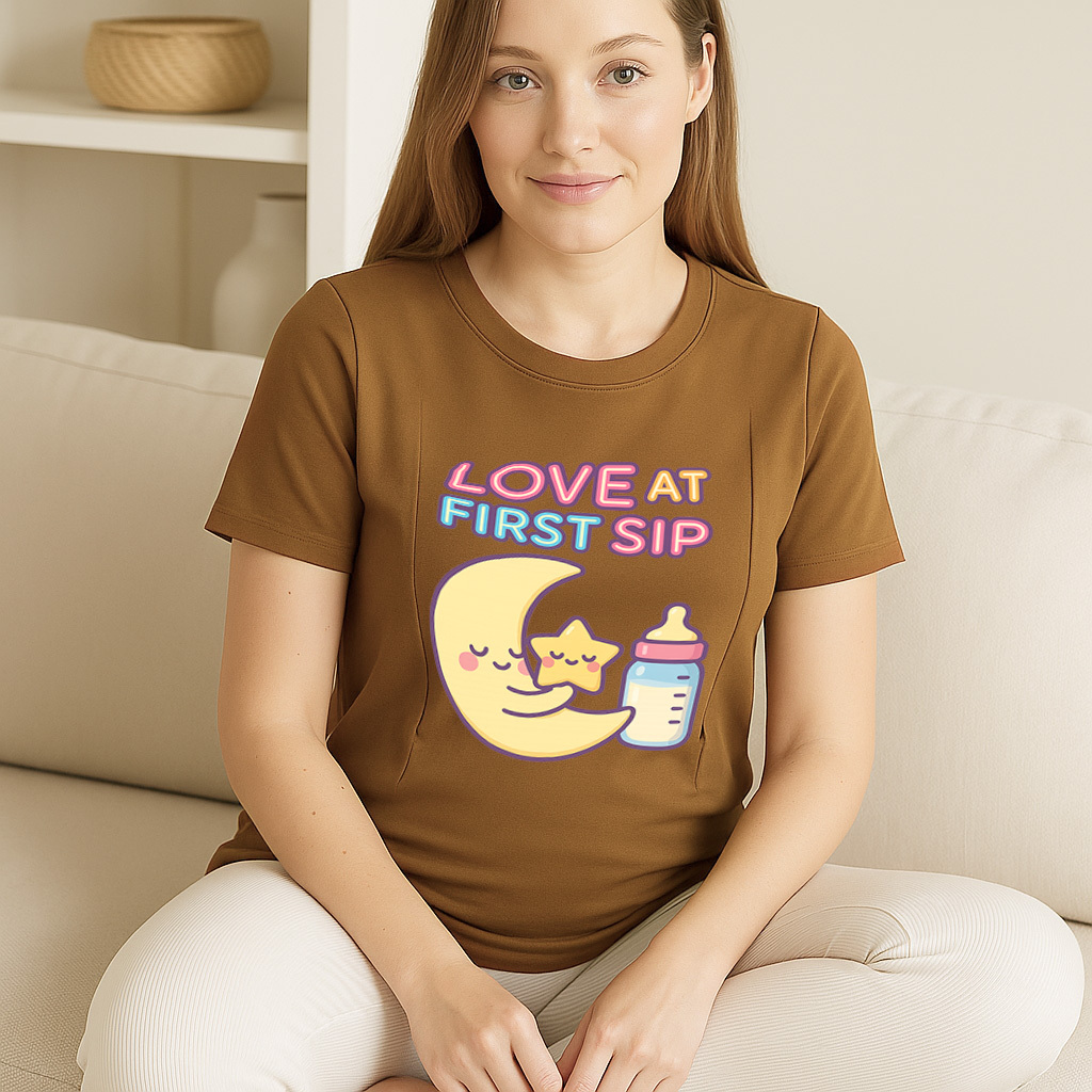 Totkeeps Nursing Shirt | Love at First Sip Graphic | Si | brand