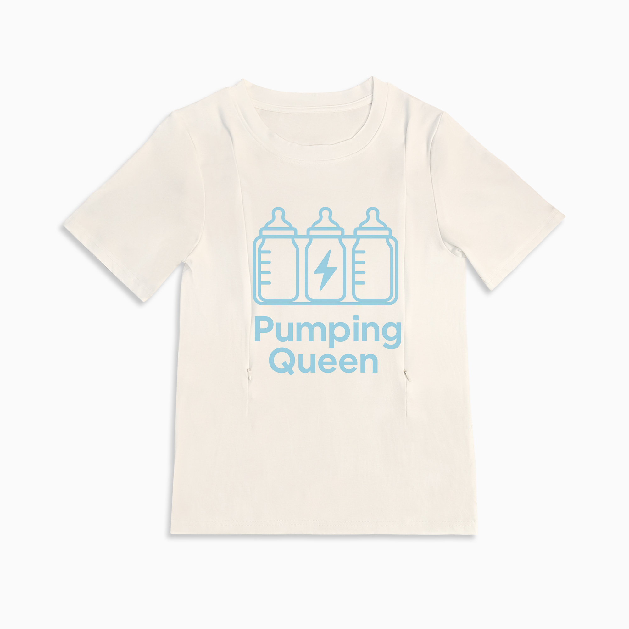 Pumping Queen Breastfeeding Top | Discreet Side Zippers for Pumping