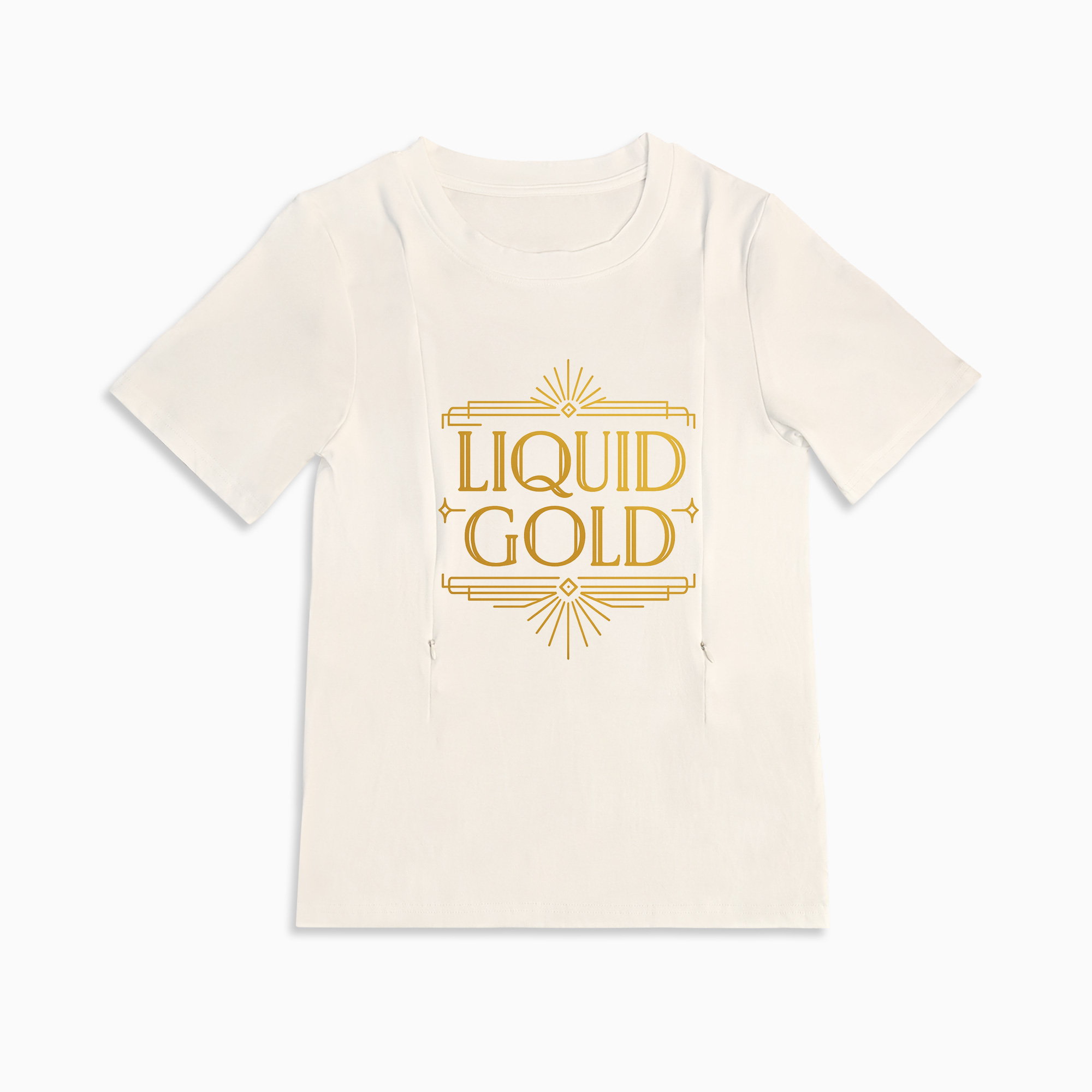 Liquid Gold Breastfeeding Top | Discreet Side Zip Nursing Access