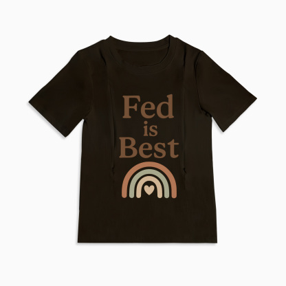 Fed Is Best Breastfeeding Top | Discreet Side Zip Nursing Access