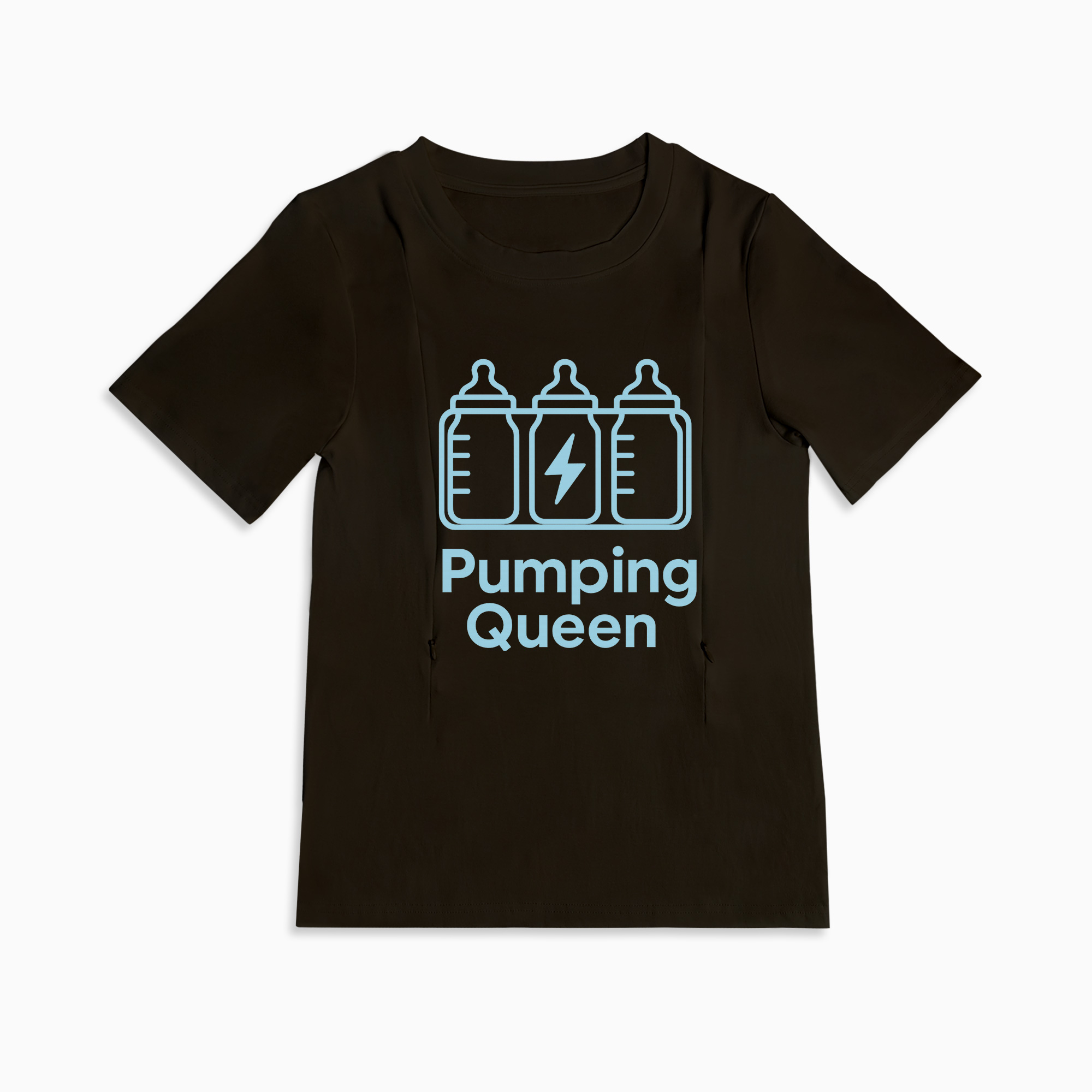 Pumping Queen Breastfeeding Top | Discreet Side Zippers for Pumping