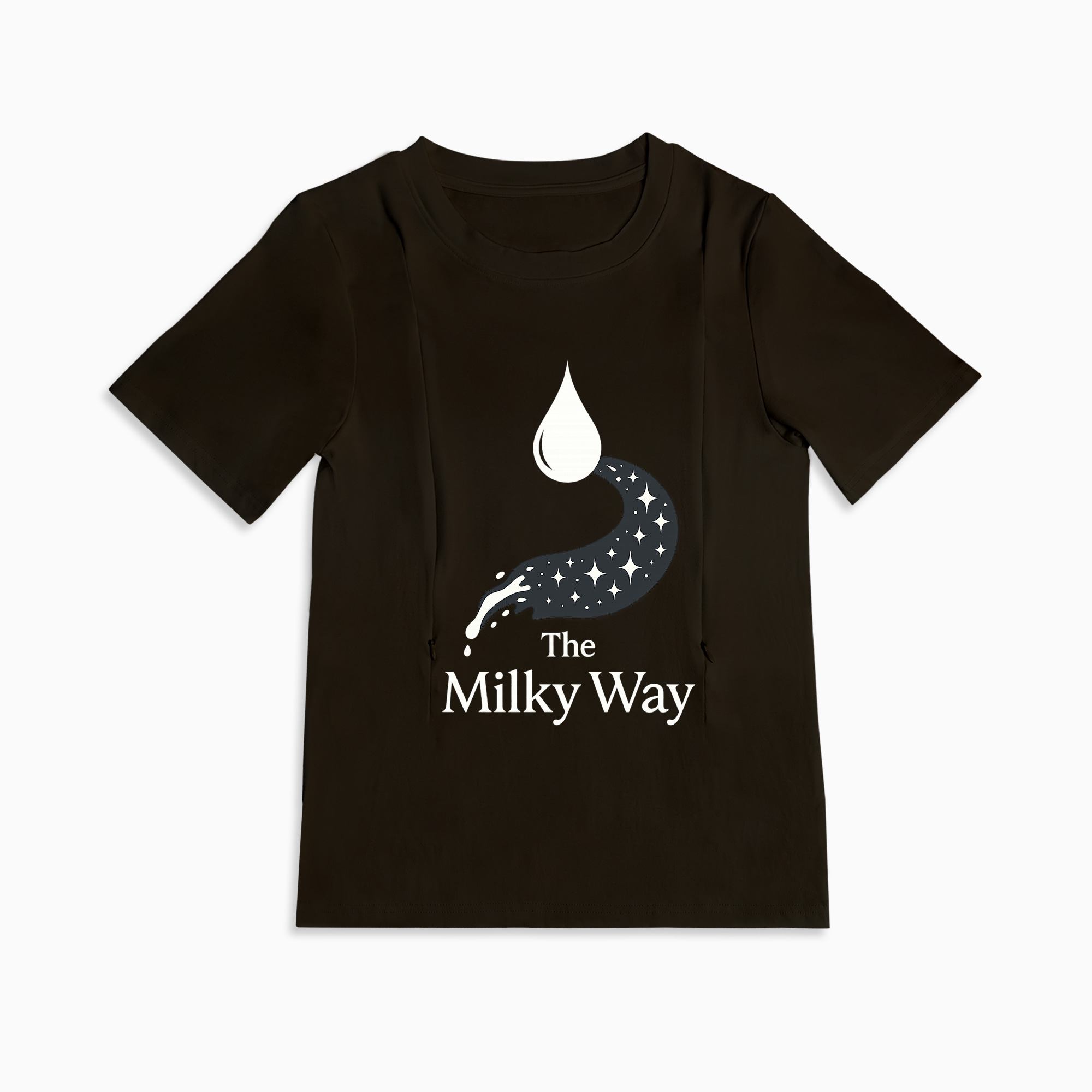 Easy Access Nursing Top | "The Milky Way" Slogan | 95% Cotton