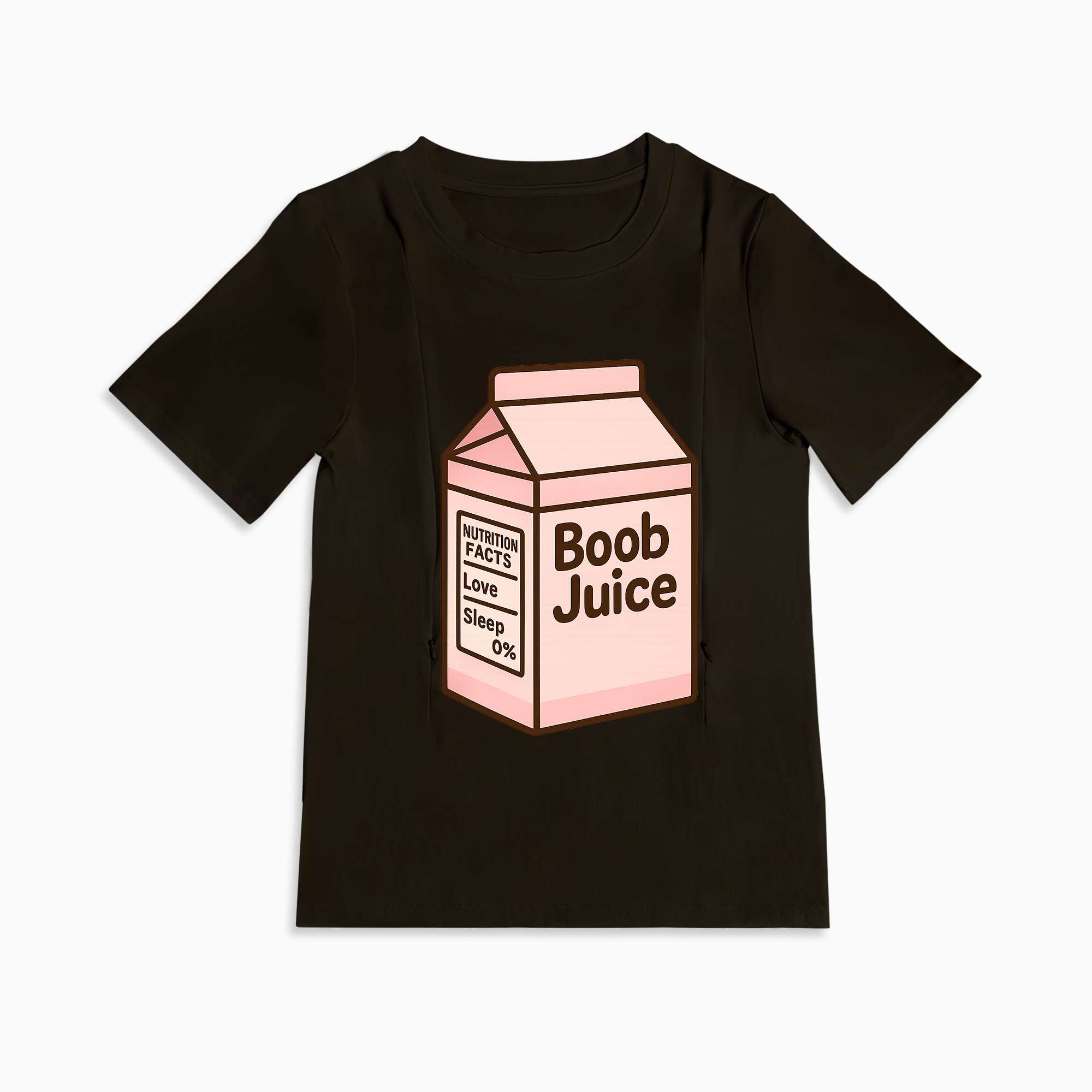 totkeeps Funny Nursing Shirt | Boob Juice Dispenser | Easy Zipper