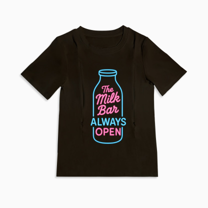 Totkeeps Funny Nursing Shirt | "Sleep? Never Heard of Her" | Easy Zipper Access