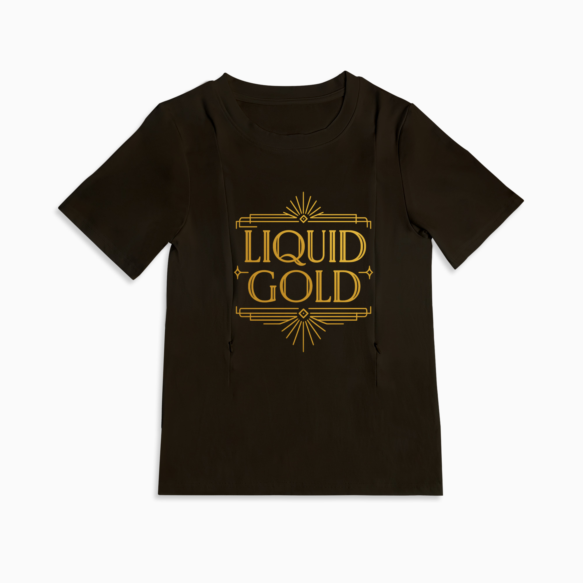 Liquid Gold Breastfeeding Top | Discreet Side Zip Nursing Access