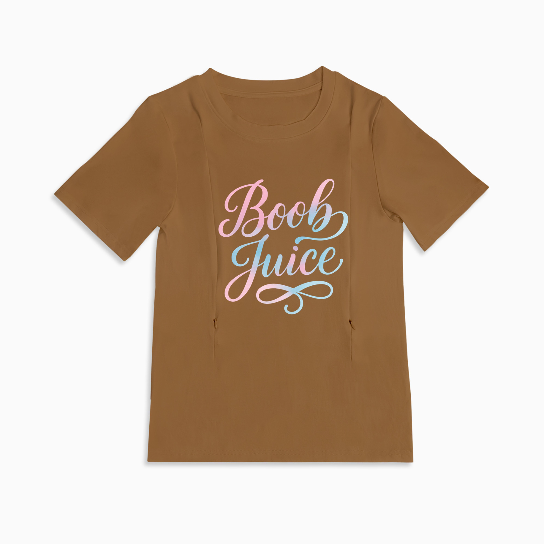 Totkeeps Boob Juice Breastfeeding Top | Easy Side Zipper Access for Moms