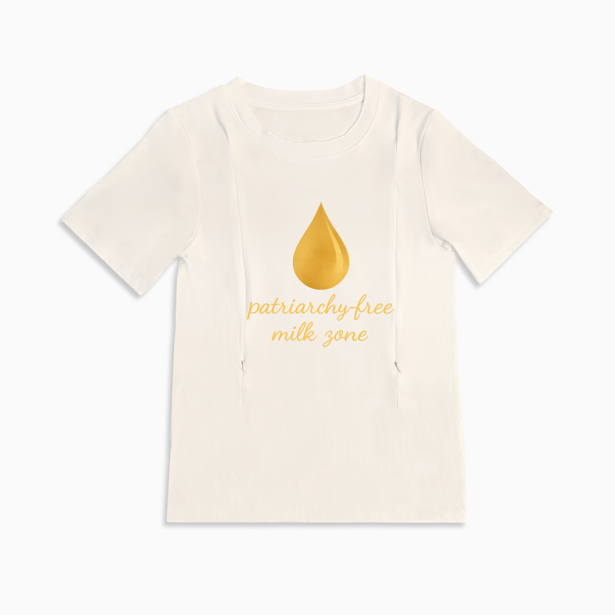 totkeeps Milk Zone Nursing Shirt | Easy Side Zipper | Soft Cotton