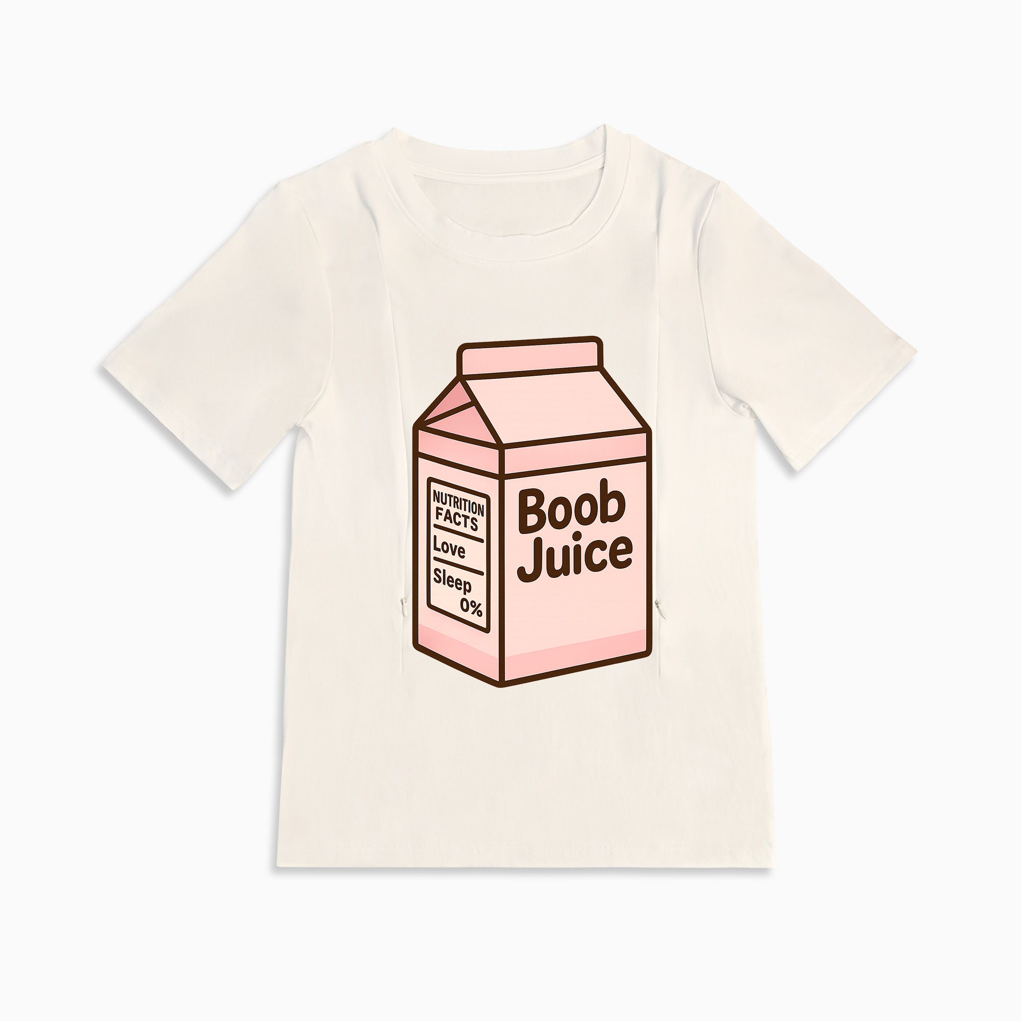 totkeeps Funny Nursing Shirt | Boob Juice Dispenser | Easy Zipper
