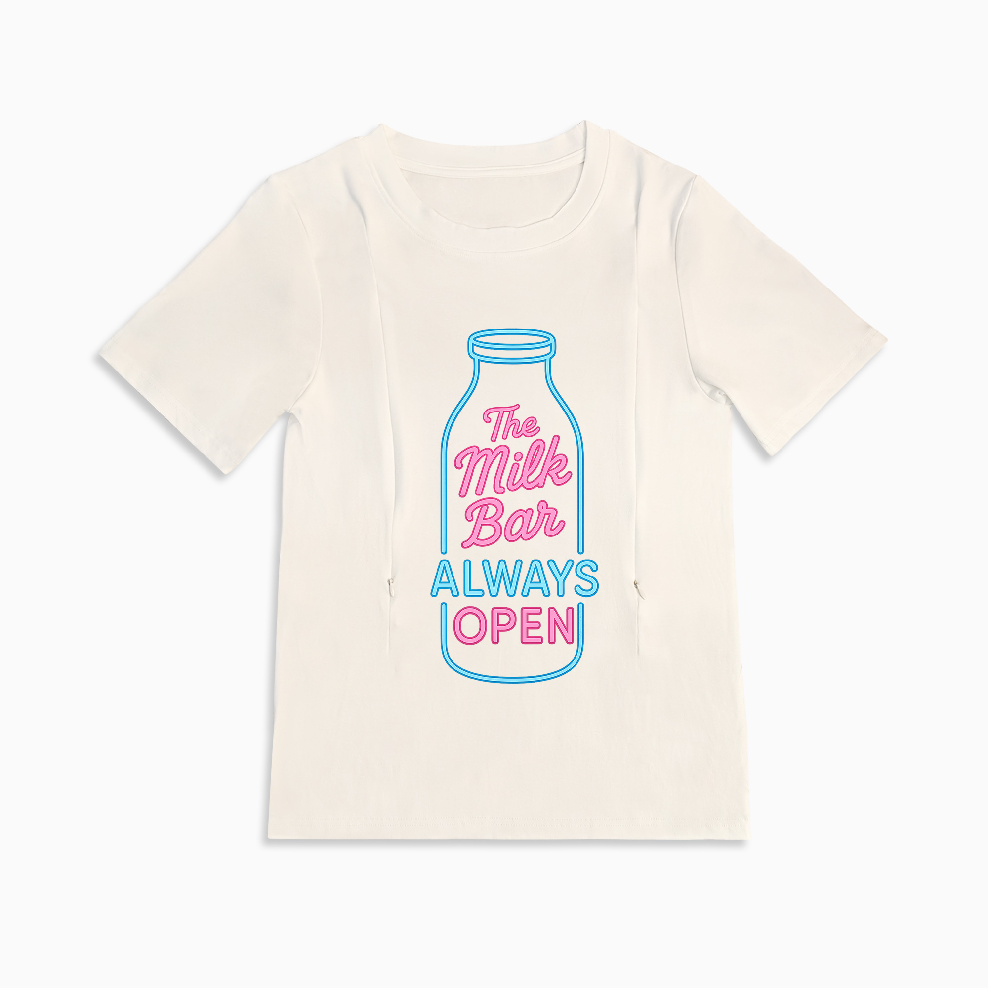 Totkeeps Funny Nursing Shirt | "Sleep? Never Heard of Her" | Easy Zipper Access