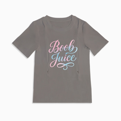 Totkeeps Boob Juice Breastfeeding Top | Easy Side Zipper Access for Moms
