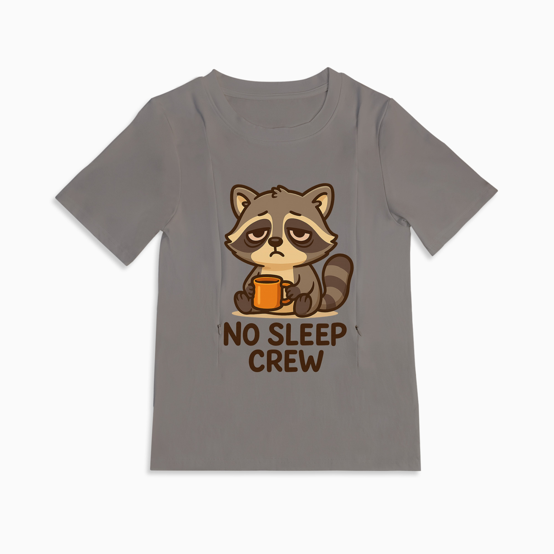 No Sleep Crew Breastfeeding Top | Discreet Side Zippers for Nursing