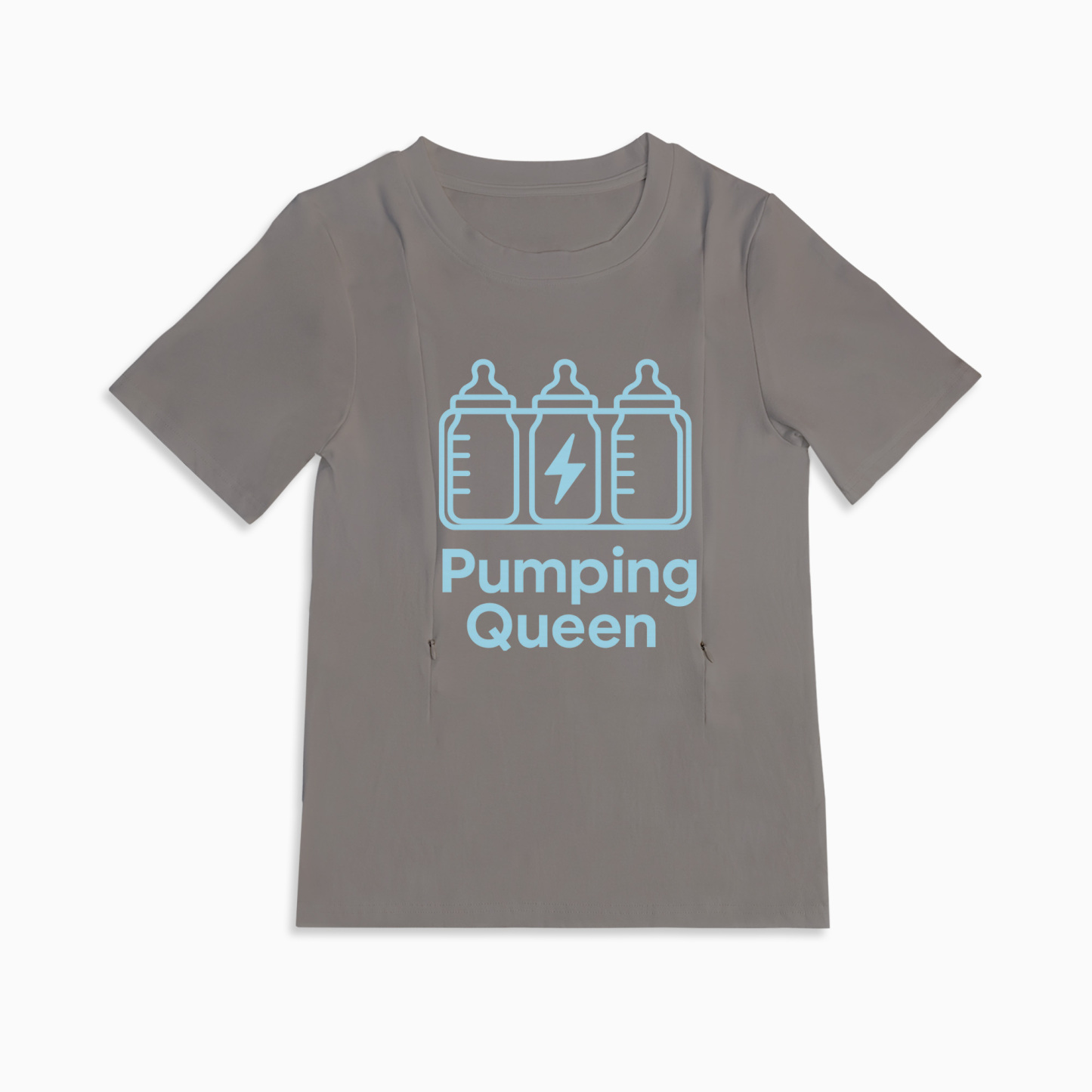 Pumping Queen Breastfeeding Top | Discreet Side Zippers for Pumping