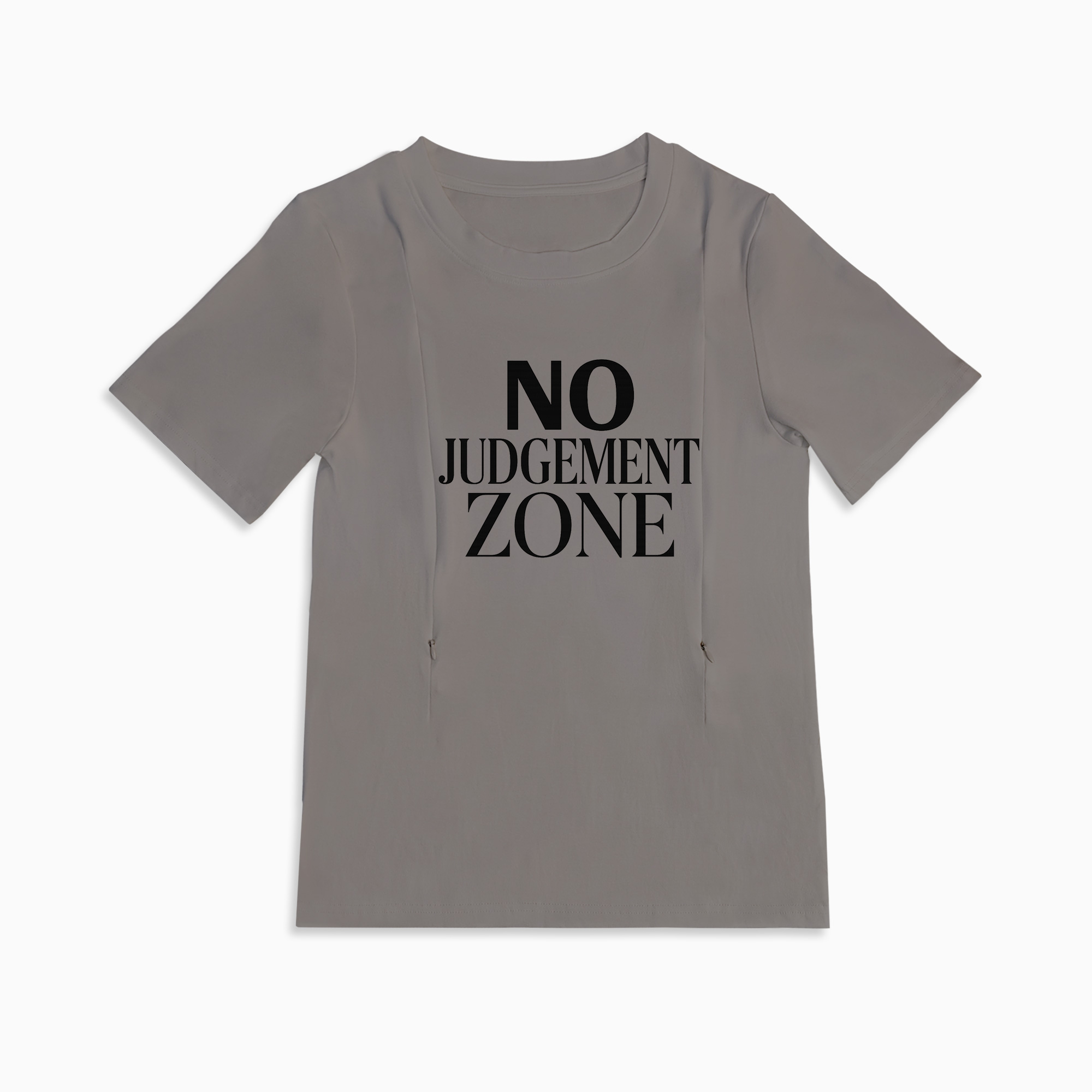 Easy Access Nursing Top | "No Judgement Zone" Graphic | 95% Cotton