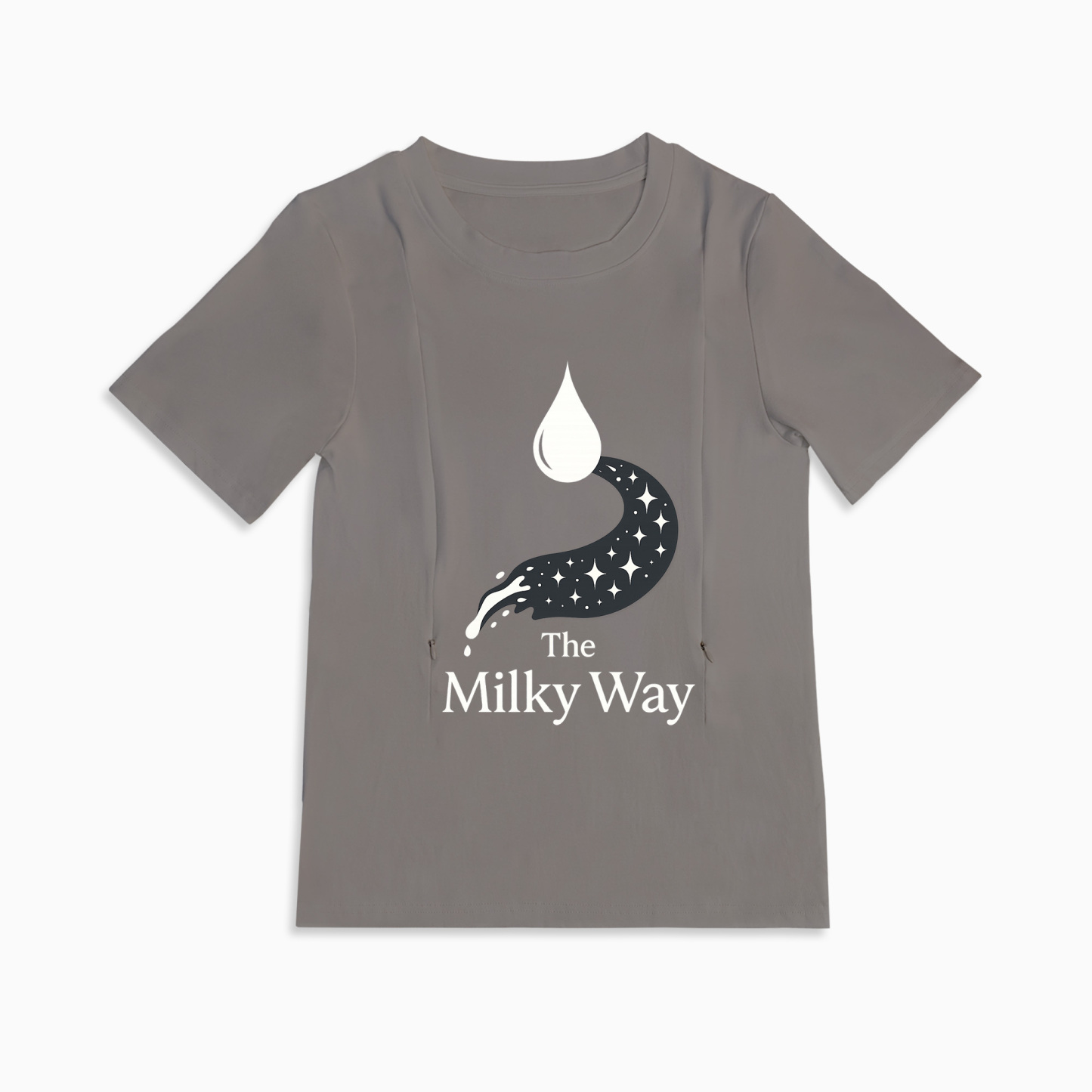 Easy Access Nursing Top | "The Milky Way" Slogan | 95% Cotton