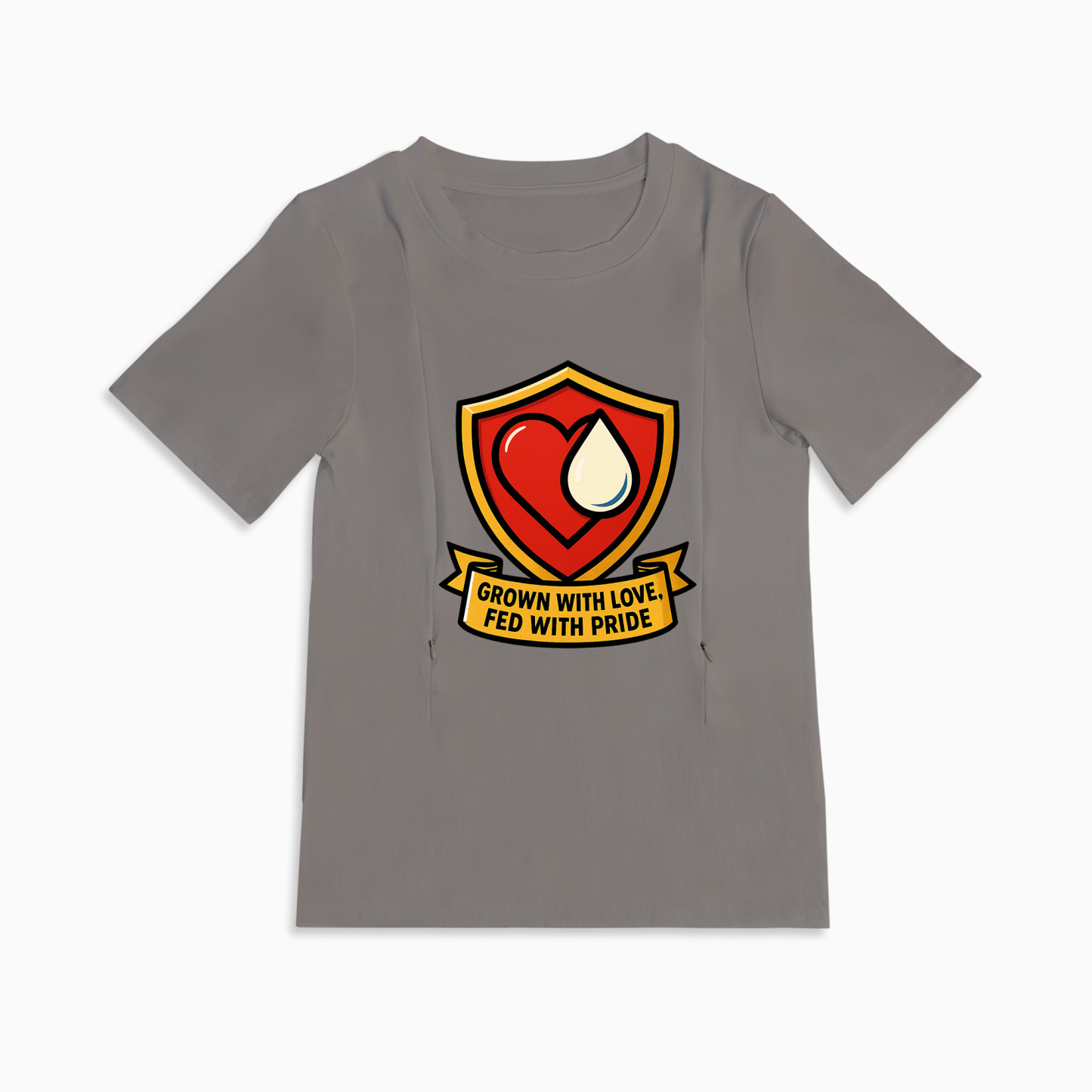Totkeeps Nursing Tee | Grown with Love Fed with Pride | Easy Access