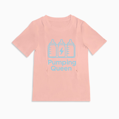 Pumping Queen Breastfeeding Top | Discreet Side Zippers for Pumping