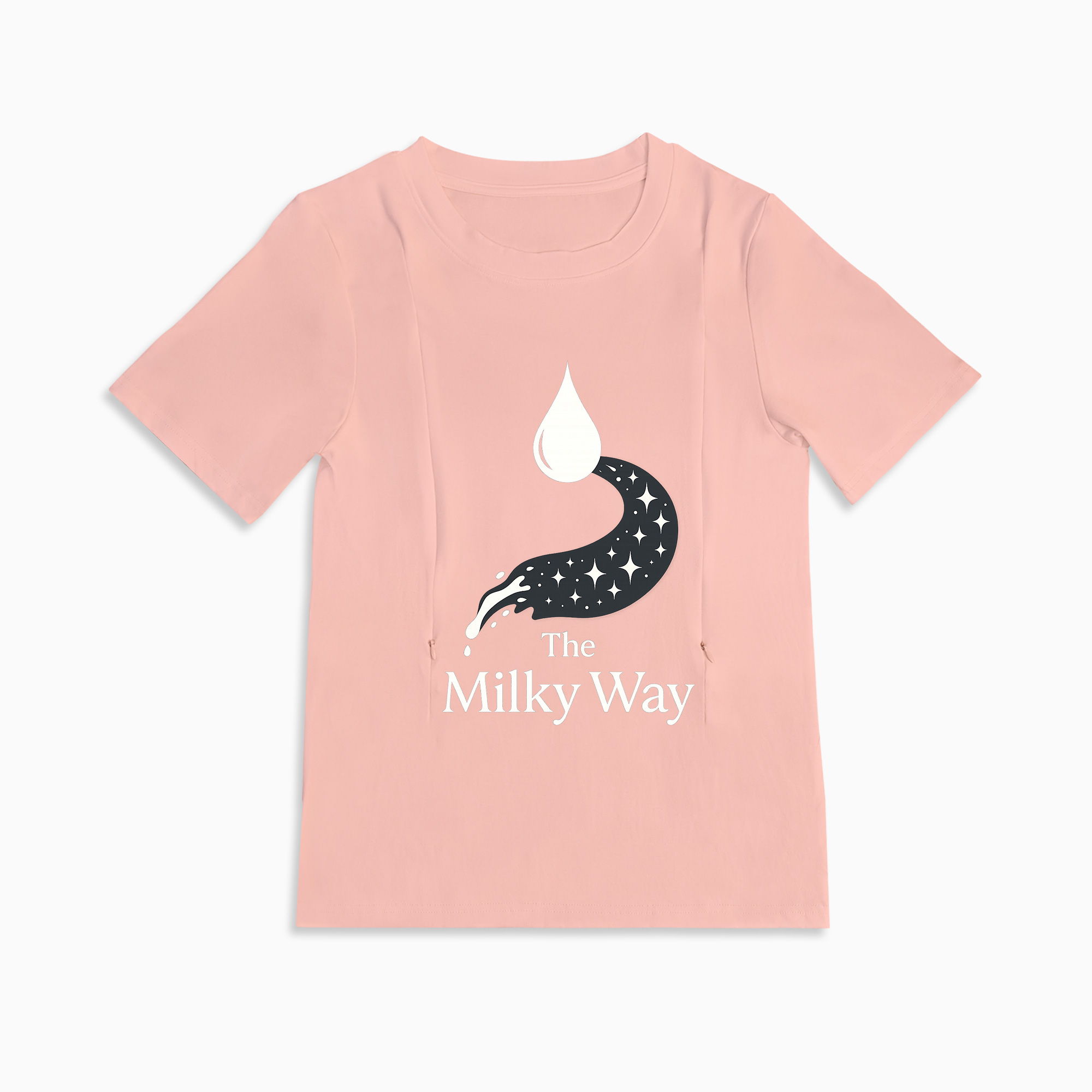 Easy Access Nursing Top | "The Milky Way" Slogan | 95% Cotton