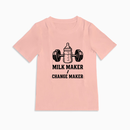 Inspirational Nursing T-Shirt | Milk Maker & Change Maker | 95% Cotton