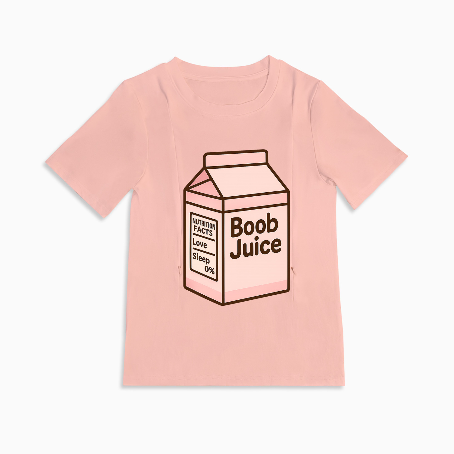 totkeeps Funny Nursing Shirt | Boob Juice Dispenser | Easy Zipper