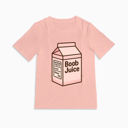 totkeeps Funny Nursing Shirt | Boob Juice Dispenser | Easy Zipper