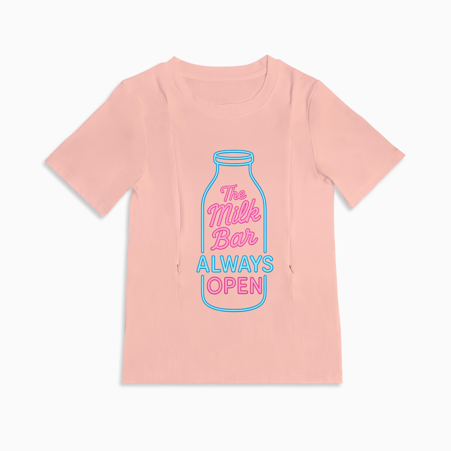 Totkeeps Funny Nursing Shirt | "Sleep? Never Heard of Her" | Easy Zipper Access