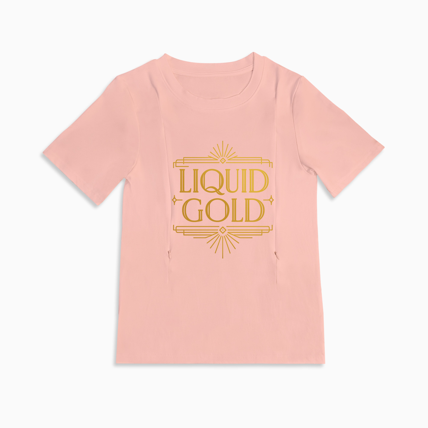 Liquid Gold Breastfeeding Top | Discreet Side Zip Nursing Access