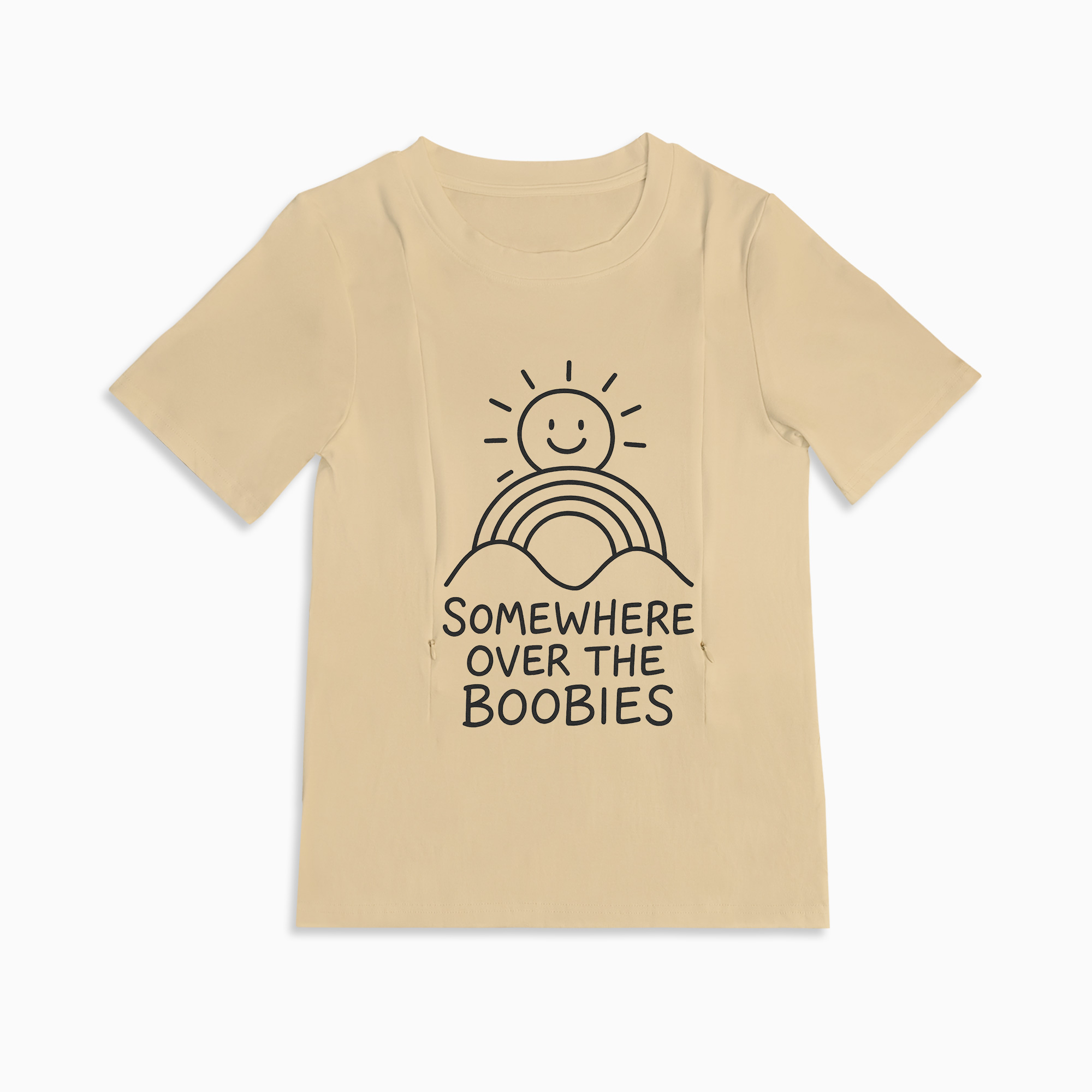 Zipper Nursing Top | "Somewhere Over the Boobies" | Funny Mom Gift
