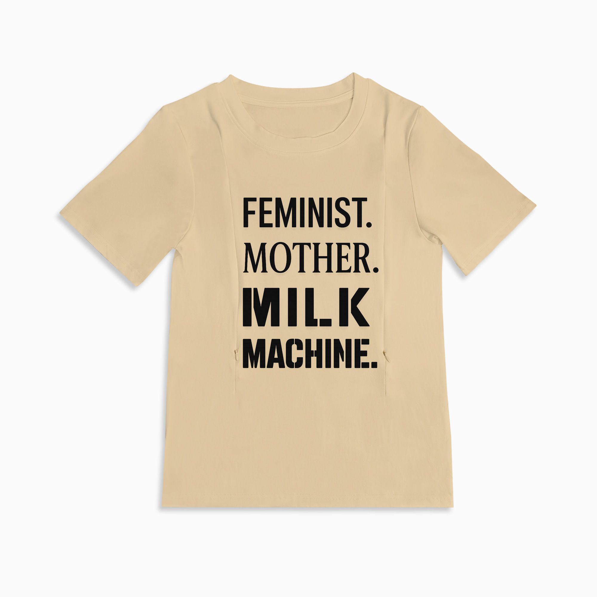 Empowering Nursing T-Shirt | Feminist Milk Machine Graphic | 95% Cotton