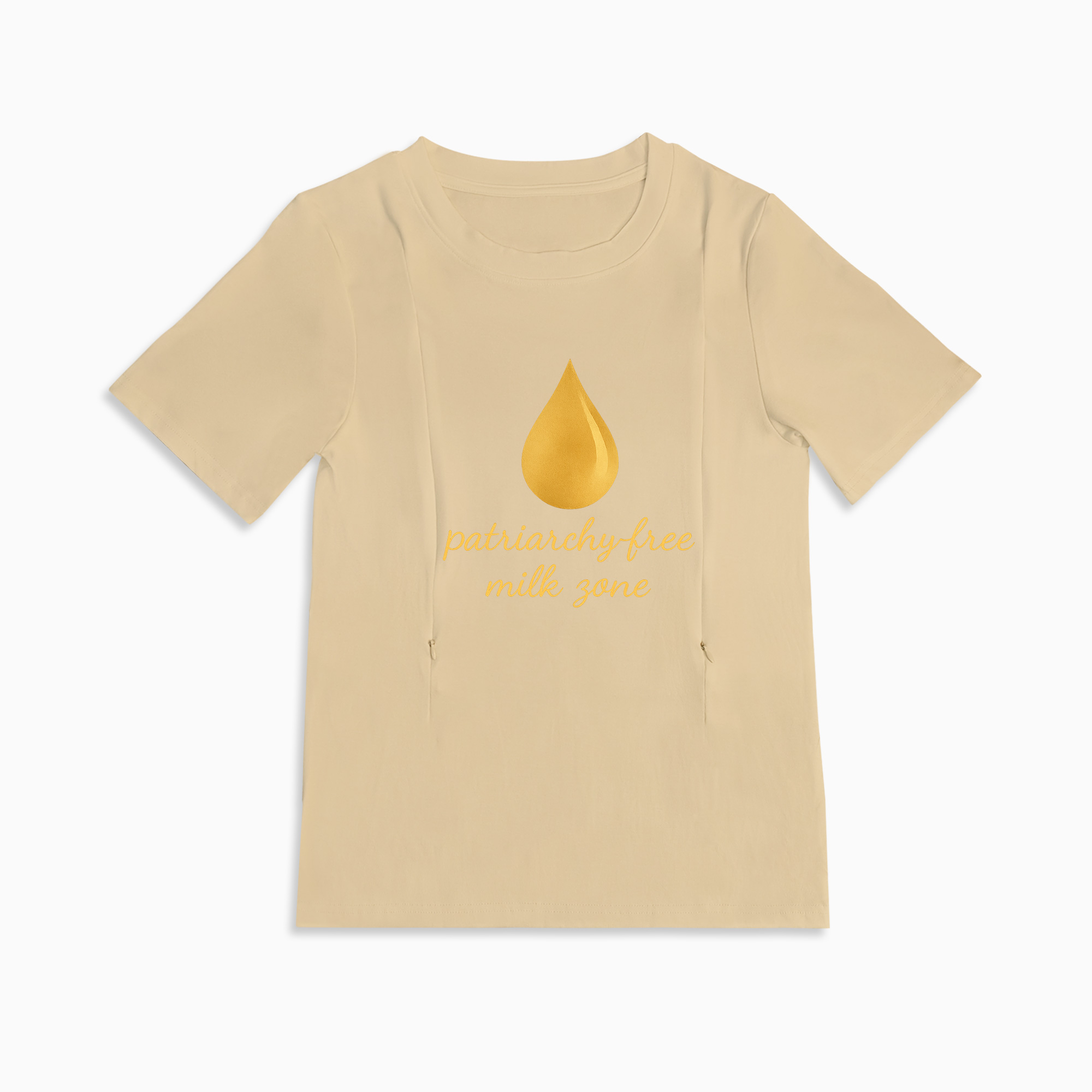 totkeeps Milk Zone Nursing Shirt | Easy Side Zipper | Soft Cotton