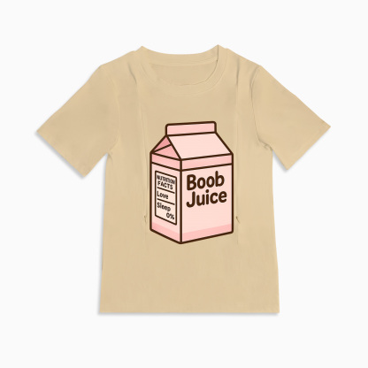 totkeeps Funny Nursing Shirt | Boob Juice Dispenser | Easy Zipper