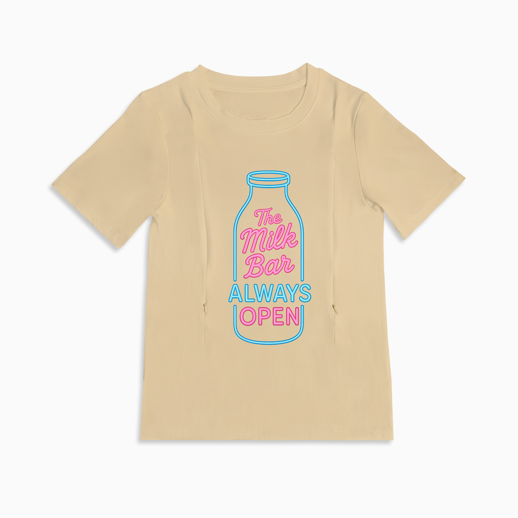 Totkeeps Funny Nursing Shirt | "Sleep? Never Heard of Her" | Easy Zipper Access