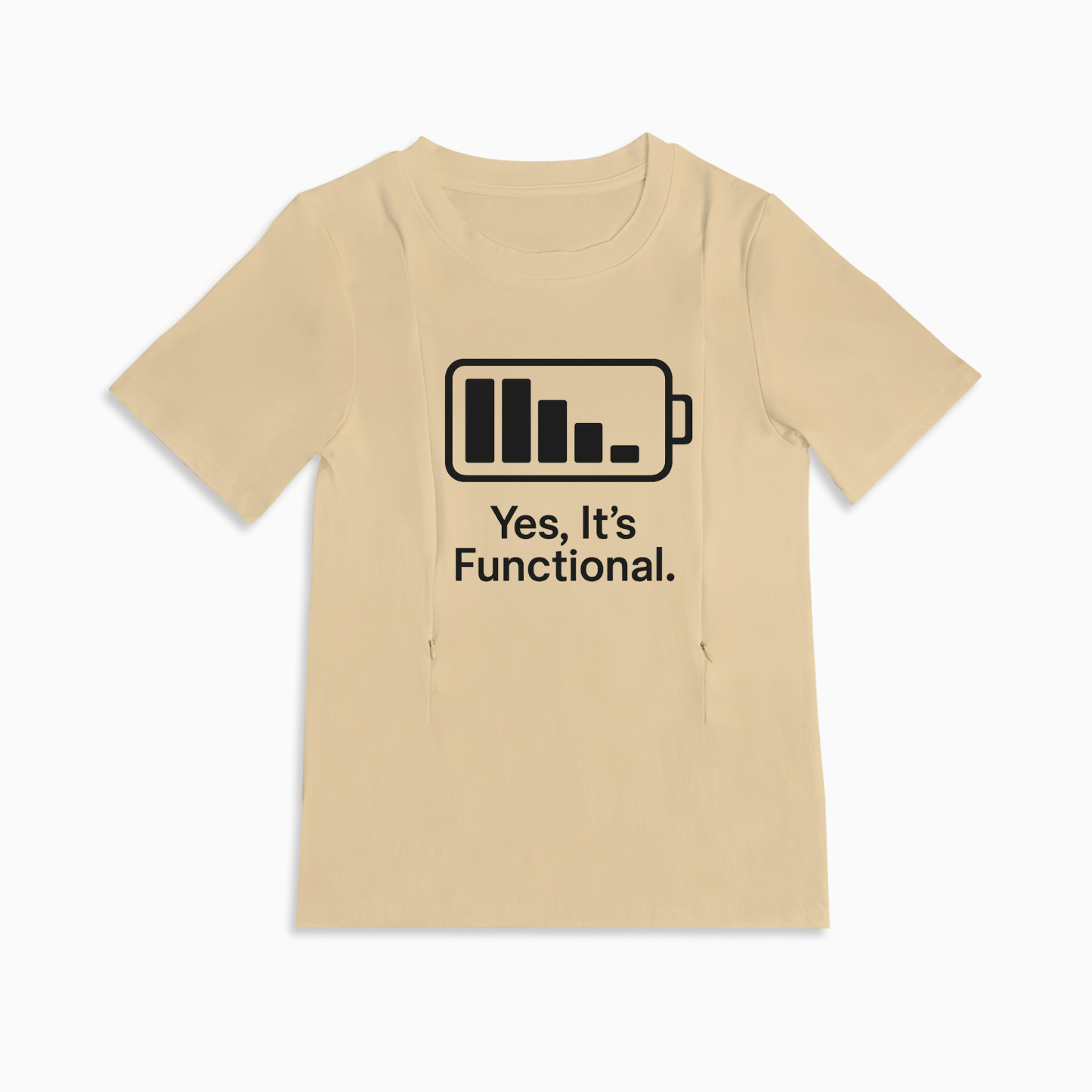 Totkeeps Mama Nursing Tee | "Yes They're Real" | Side Zip Access