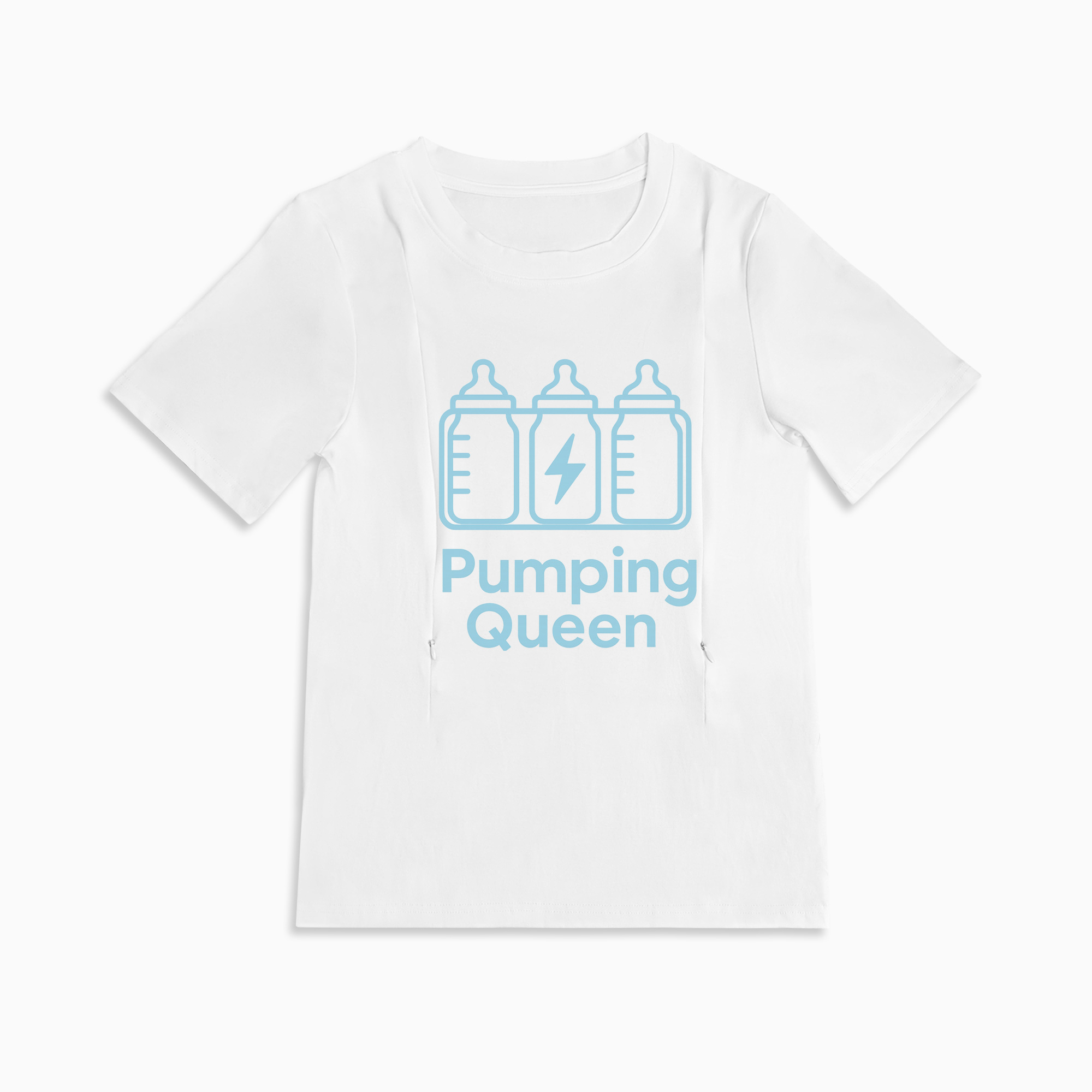 Pumping Queen Breastfeeding Top | Discreet Side Zippers for Pumping