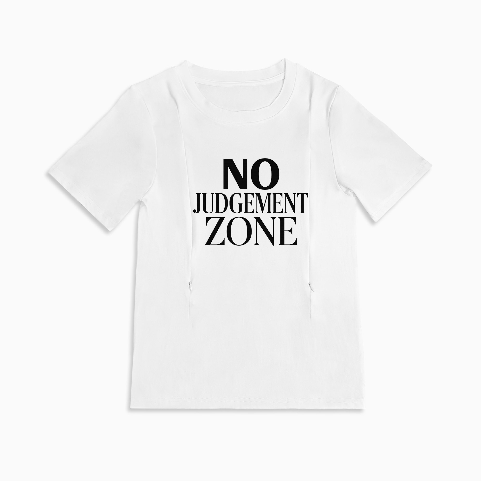 Easy Access Nursing Top | "No Judgement Zone" Graphic | 95% Cotton