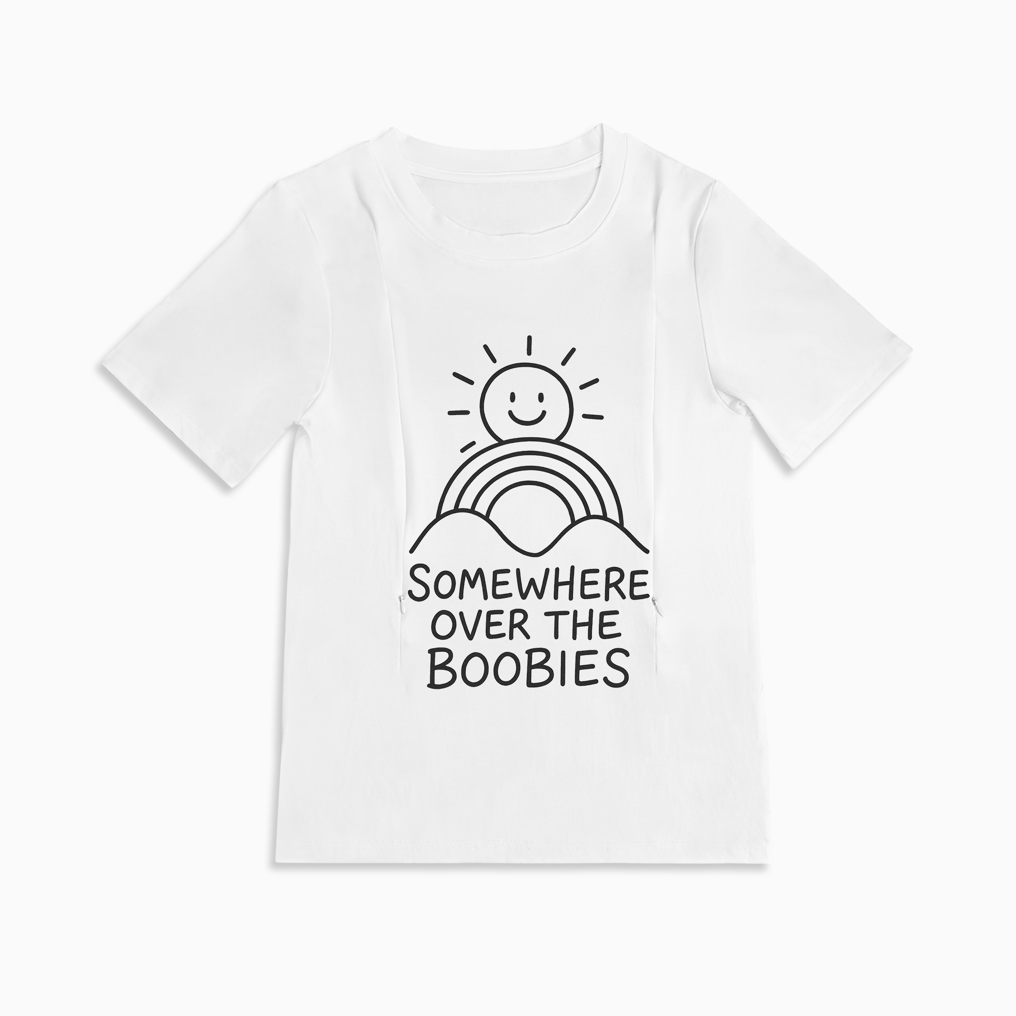 Zipper Nursing Top | "Somewhere Over the Boobies" | Funny Mom Gift