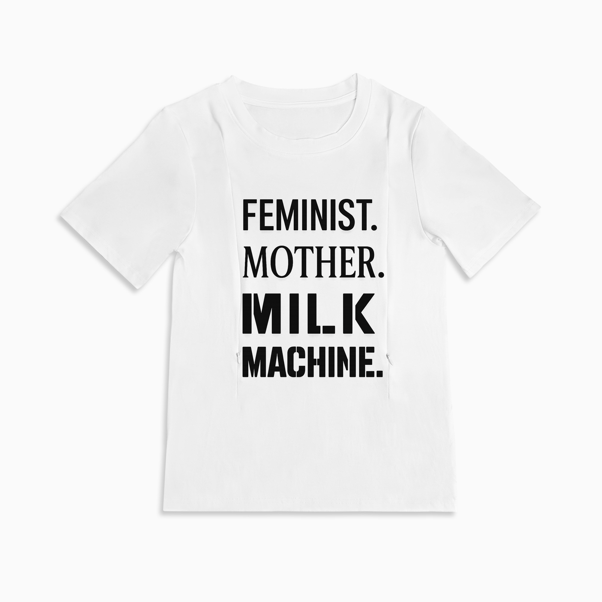 Empowering Nursing T-Shirt | Feminist Milk Machine Graphic | 95% Cotton