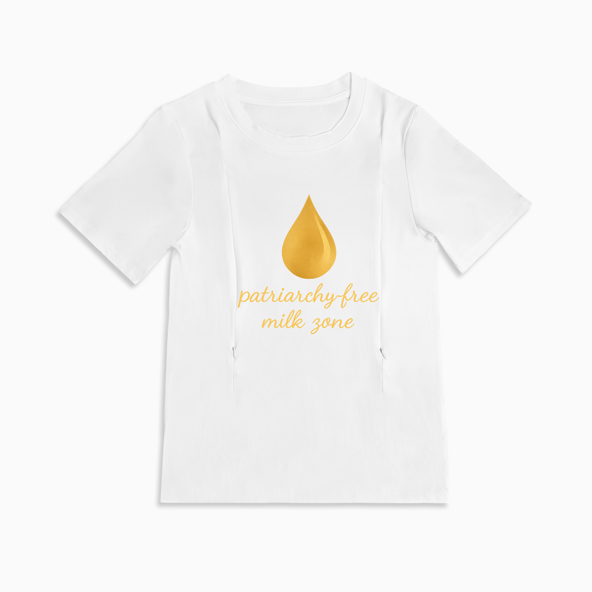 totkeeps Milk Zone Nursing Shirt | Easy Side Zipper | Soft Cotton