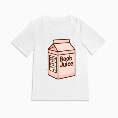 totkeeps Funny Nursing Shirt | Boob Juice Dispenser | Easy Zipper