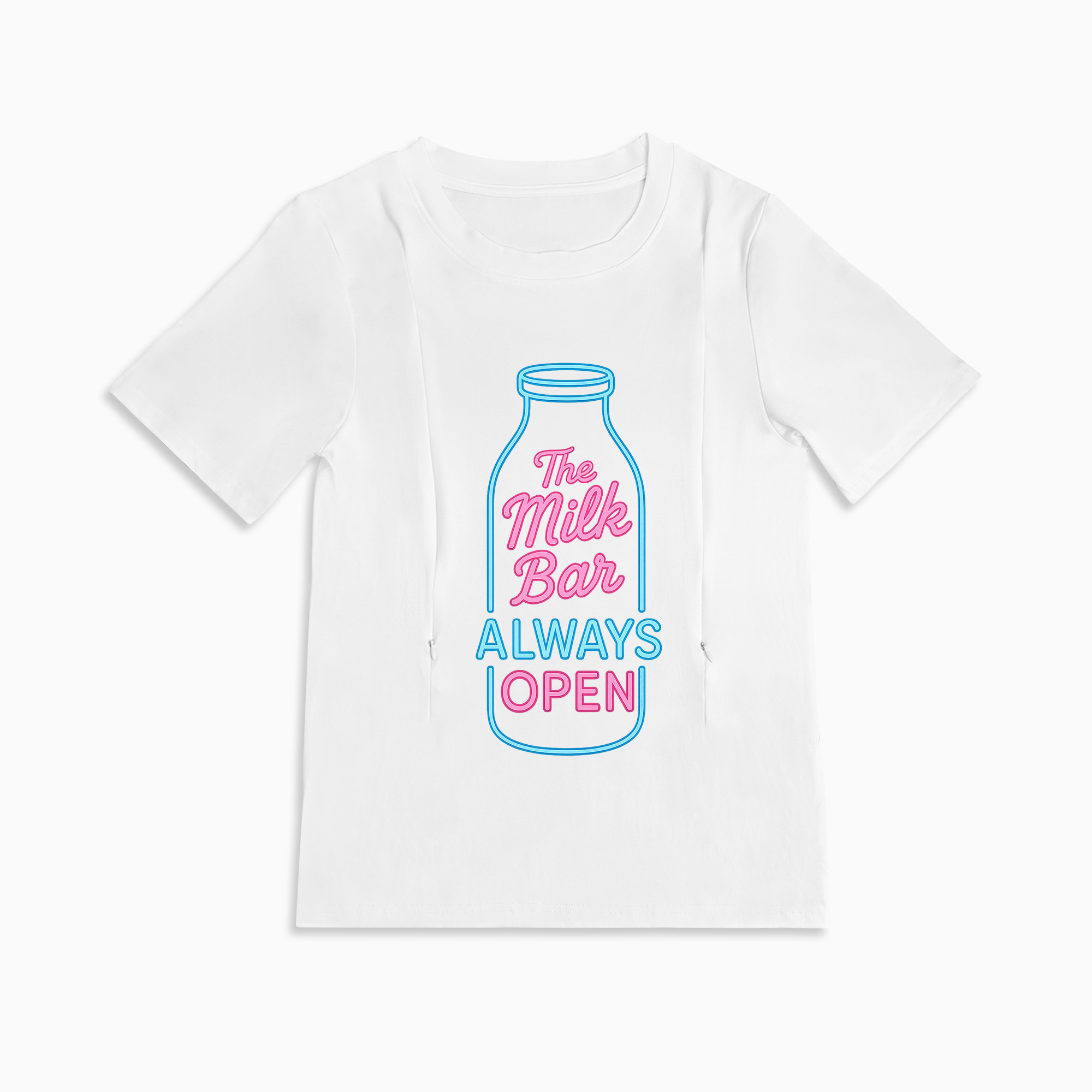 Totkeeps Funny Nursing Shirt | "Sleep? Never Heard of Her" | Easy Zipper Access