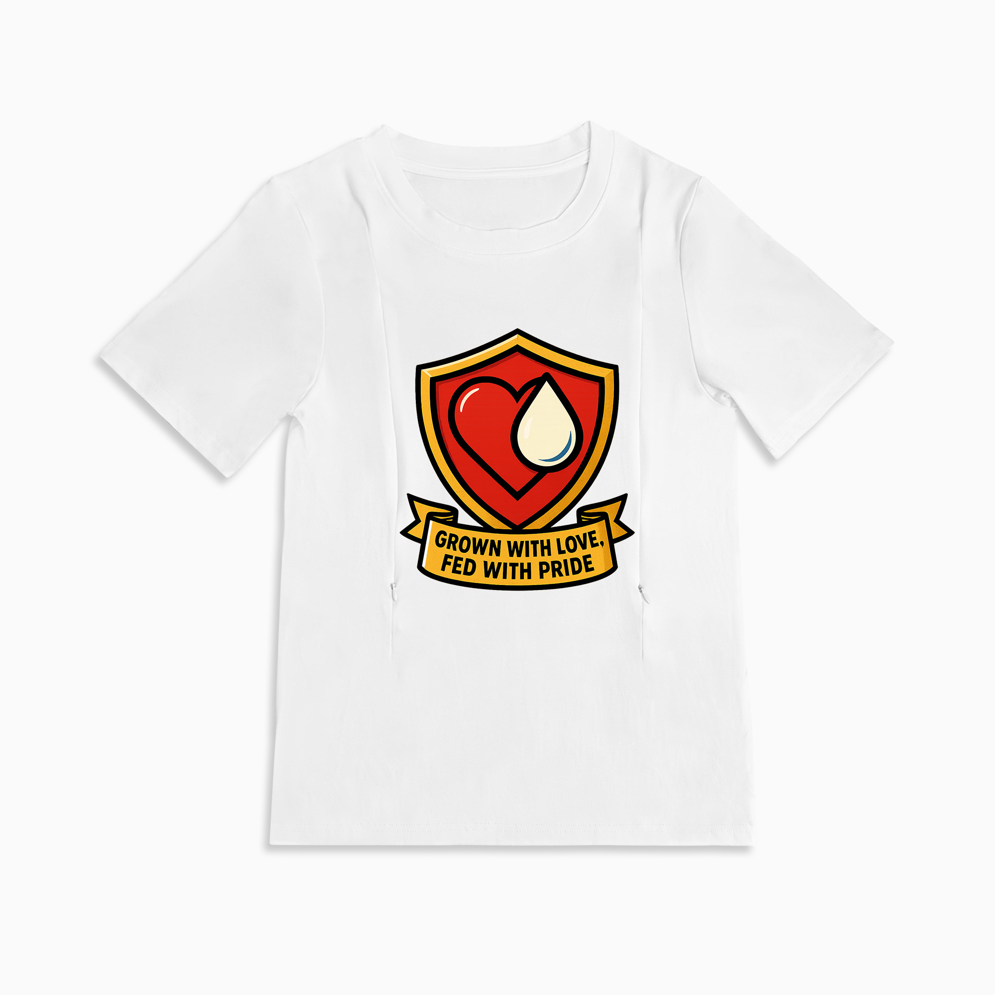 Totkeeps Nursing Tee | Grown with Love Fed with Pride | Easy Access