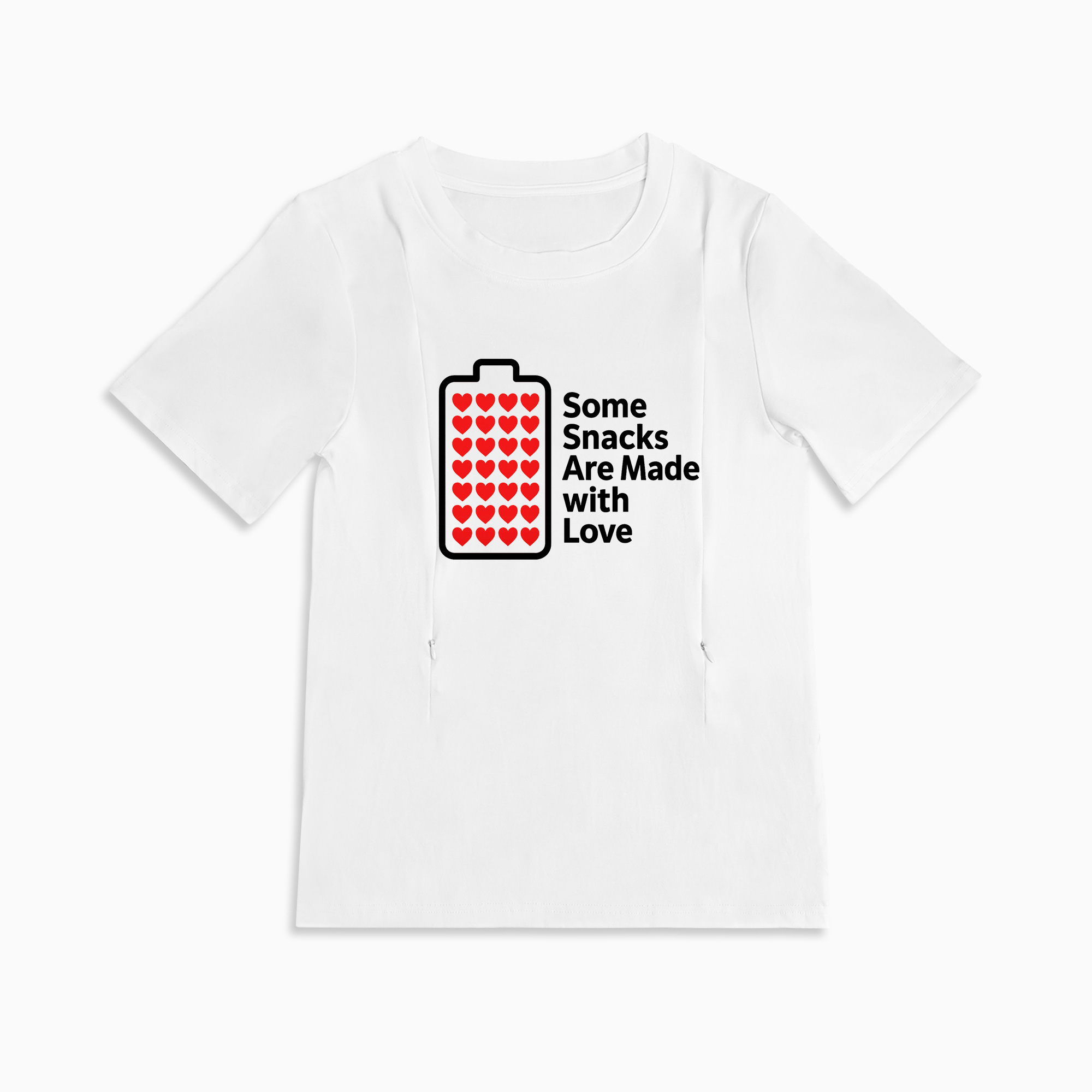 Totkeeps Love Mama Nursing Tee | Side Zip Breastfeeding Access | Cotton