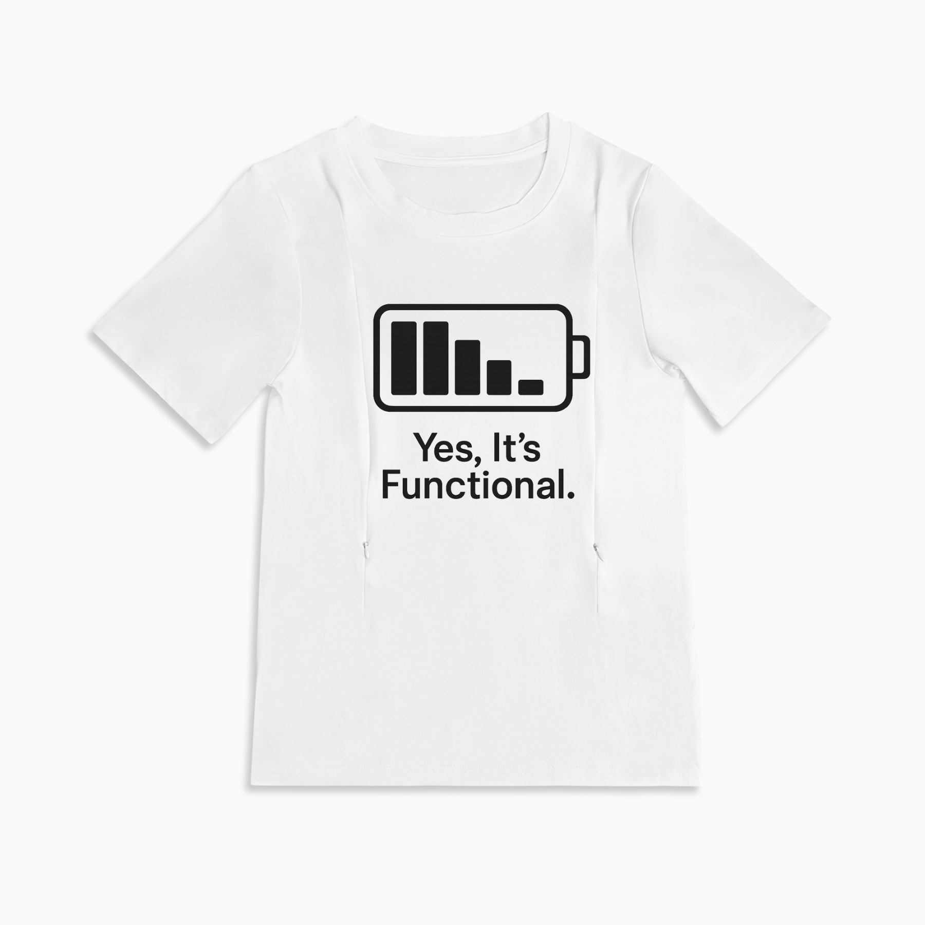 Totkeeps Mama Nursing Tee | "Yes They're Real" | Side Zip Access